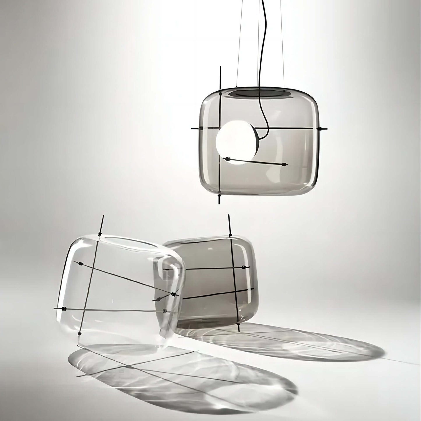 Elegant Glas Pendellampe - 30cm