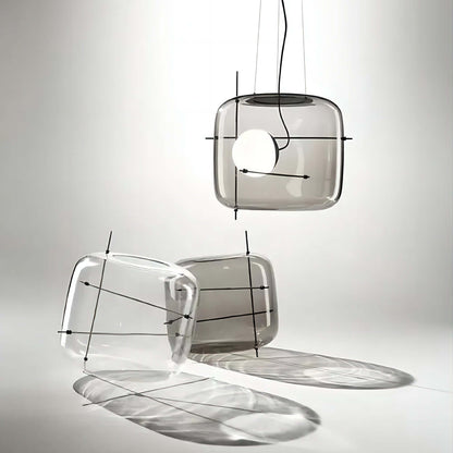 Elegant Glas Pendellampe - 30cm