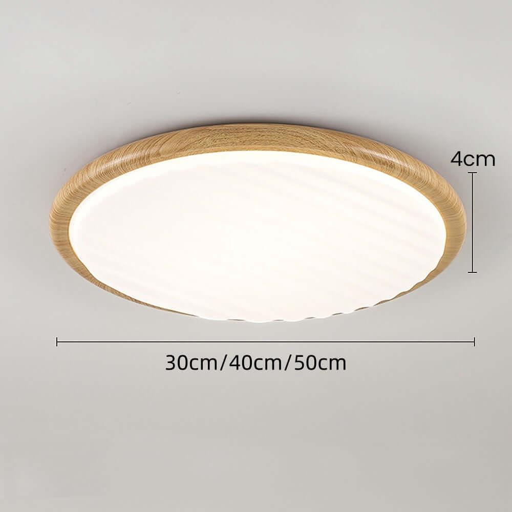 LED Loftlampe Rund Trædesign - Soveværelse