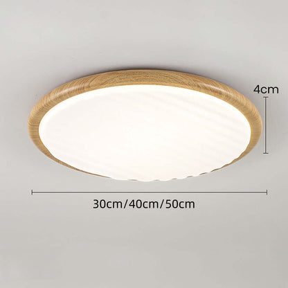 LED Loftlampe Rund Trædesign - Soveværelse
