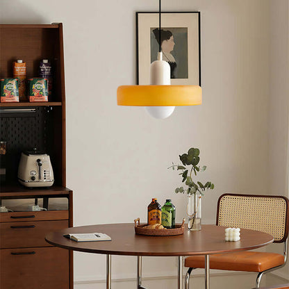 Farvet Glas Pendellampe - Bauhaus Design