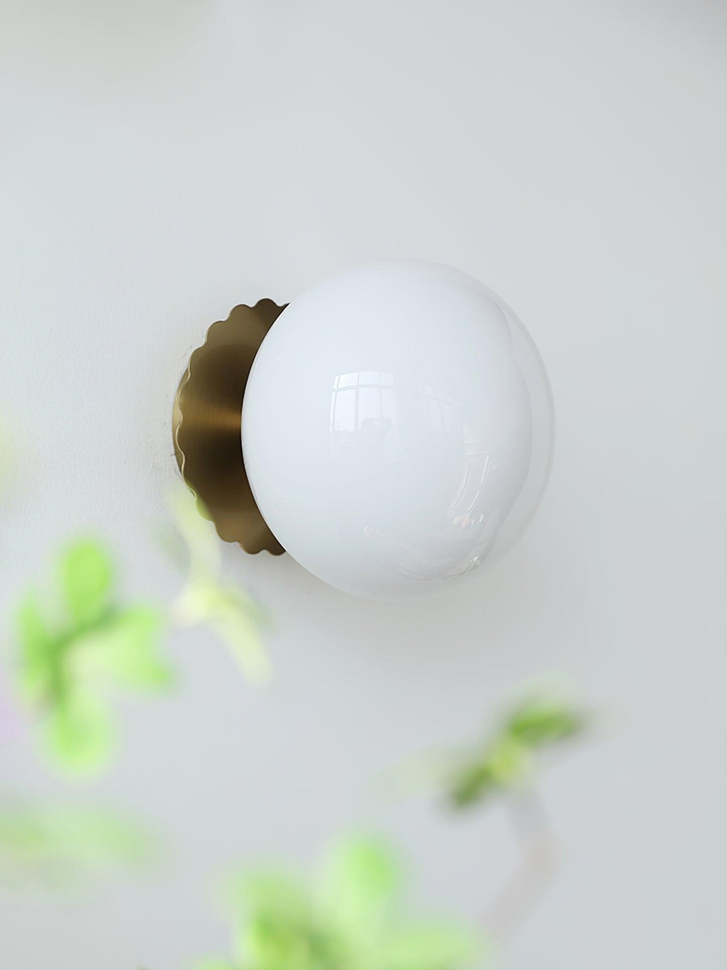 Elegant Væglampe i Glas og Metal - 20cm