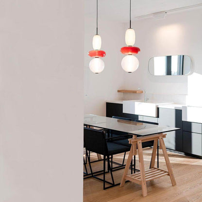 Farverig Glas Pendel - Moderne Designlampe