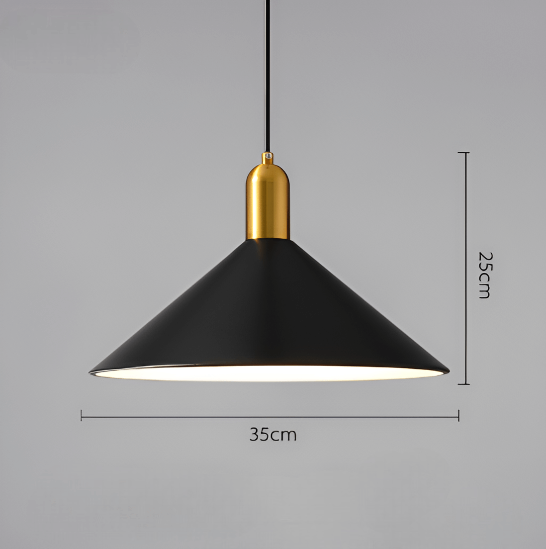 Elegant Kegleformet Pendellampe 35cm