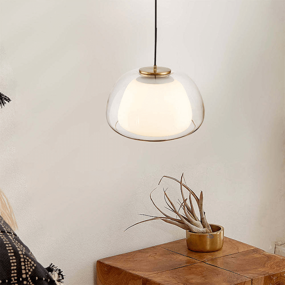 Elegant Jelly Pendellampe i Mælkeglas