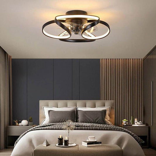 LED Loftlampe m/ Ventilator - Moderne Design