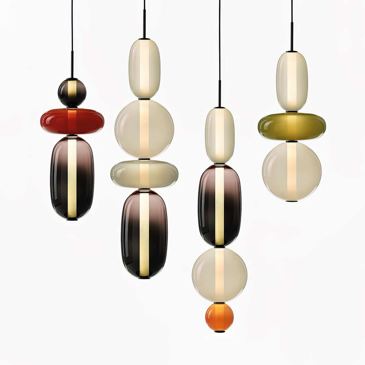 Farverig Glas Pendel - Moderne Designlampe
