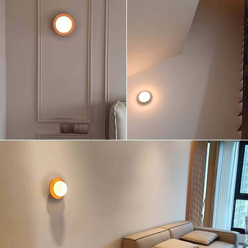 Elegant Trævæglampe i Hvidt - Minimalistisk Design