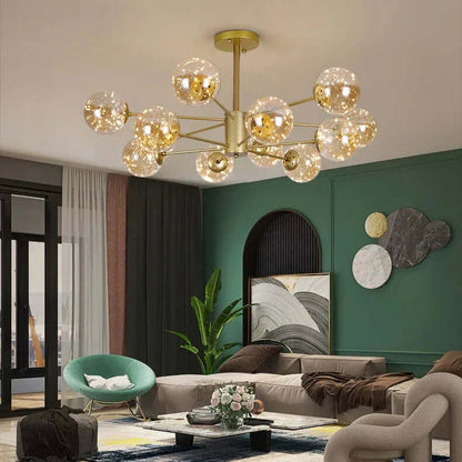 Elegant Glaskugle Lysekrone