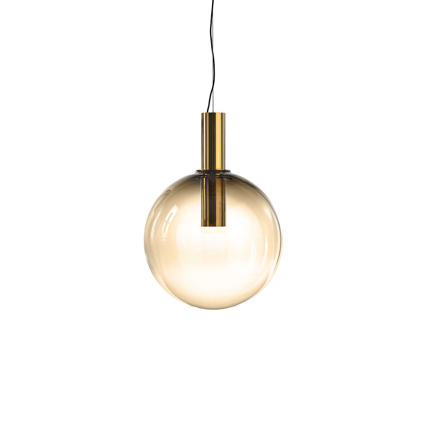 Elegant Pendel Lampe i Glas & Metal - Isabel