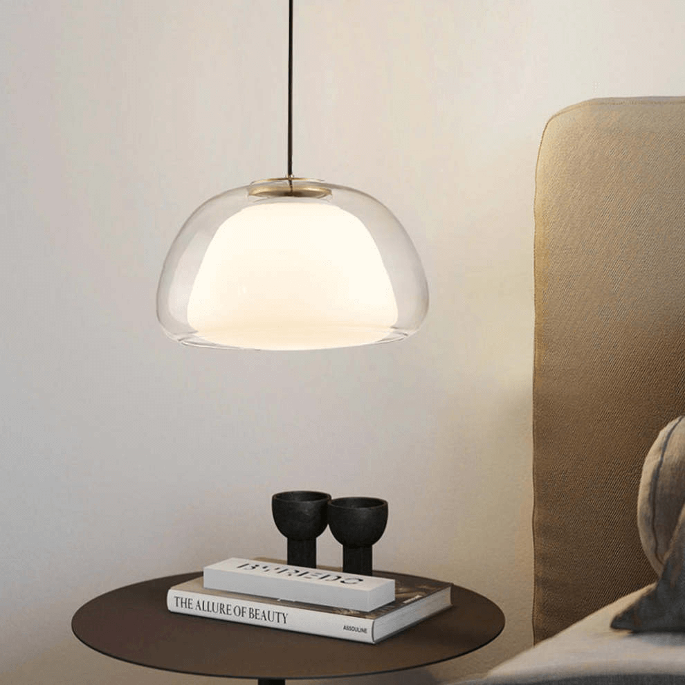 Elegant Jelly Pendellampe i Mælkeglas