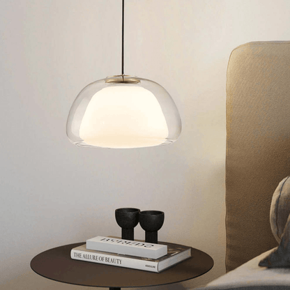 Elegant Jelly Pendellampe i Mælkeglas