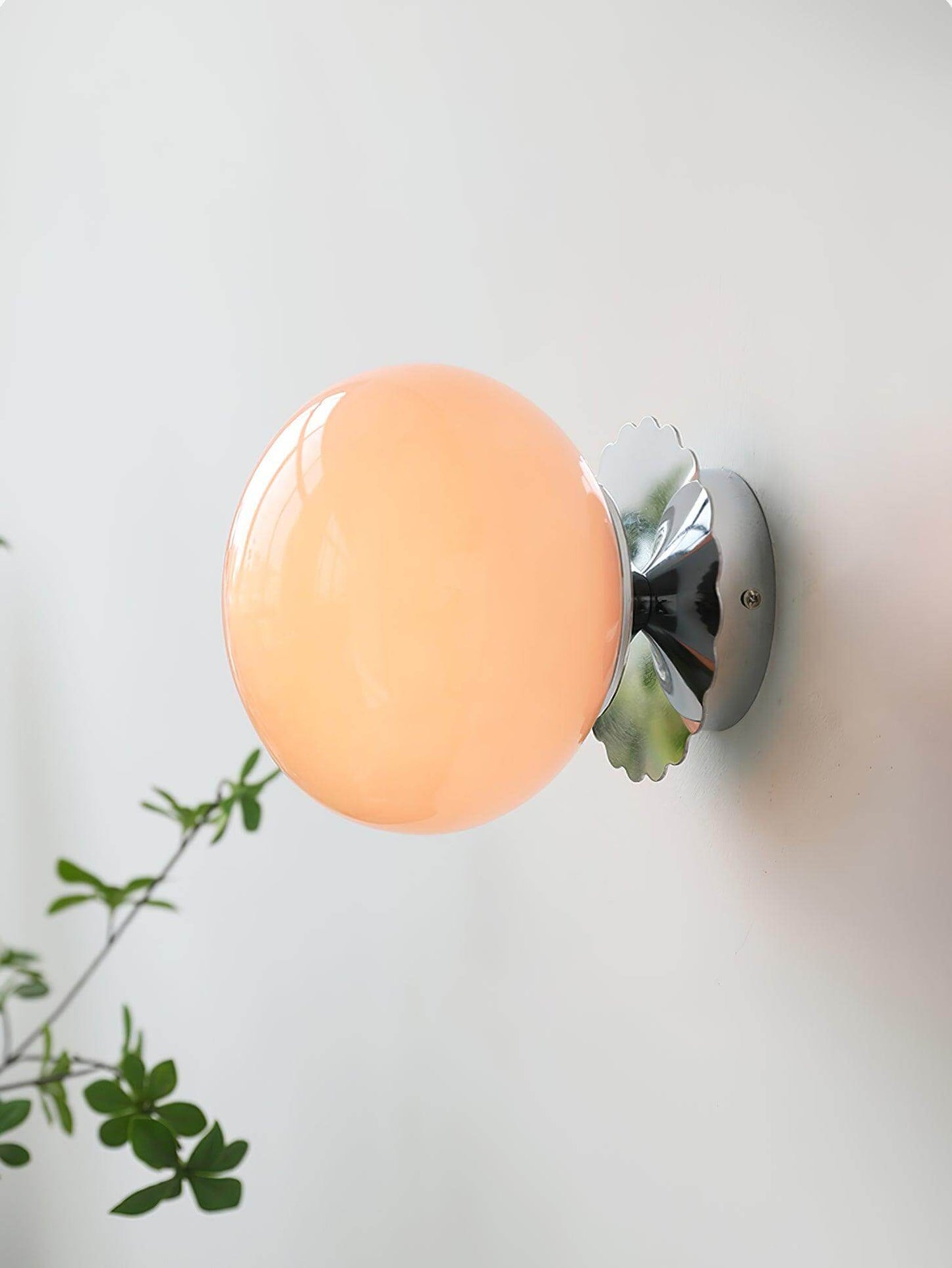 Elegant Væglampe i Glas og Metal - 20cm