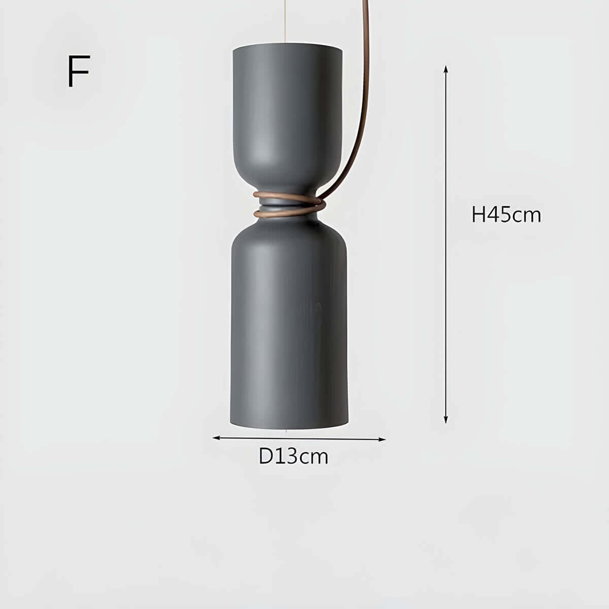Geometrisk Pendellampe i Sort, Hvid & Grå