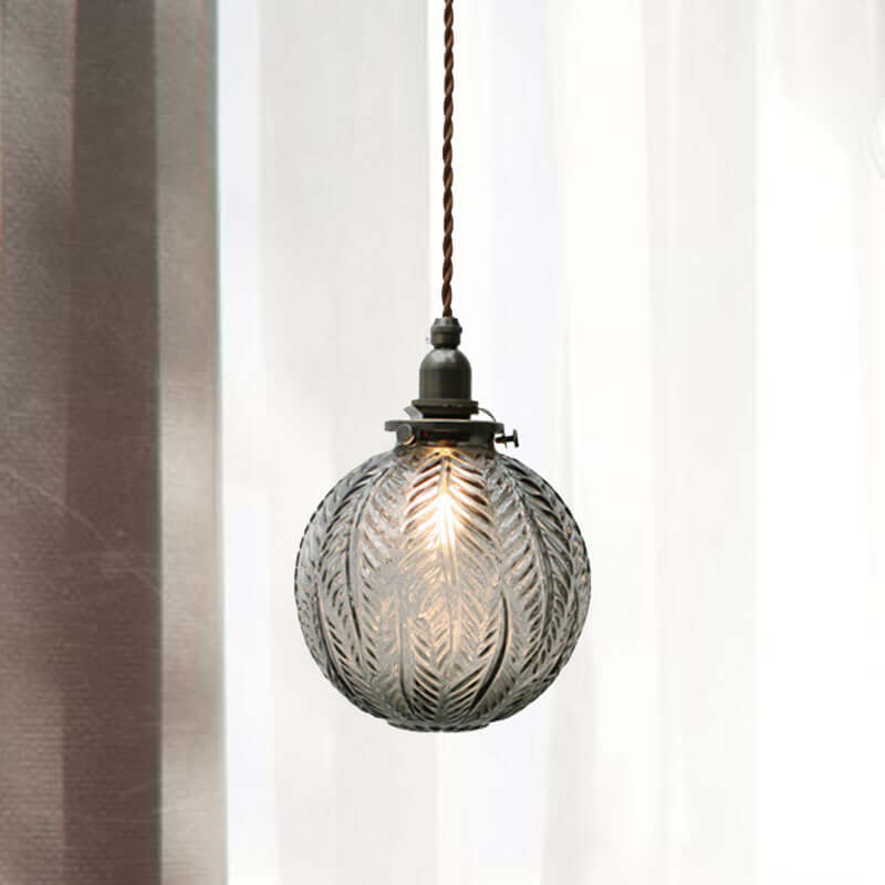 Elegant Sfærisk Glas Pendellampe - Dia 15cm