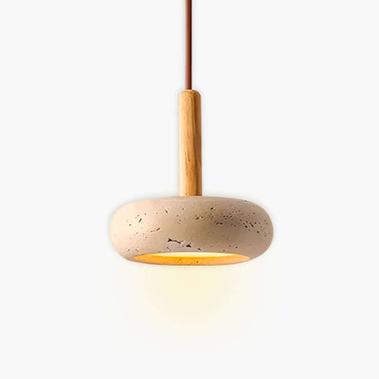 Elegant Travertin Pendel - 15cm Diameter