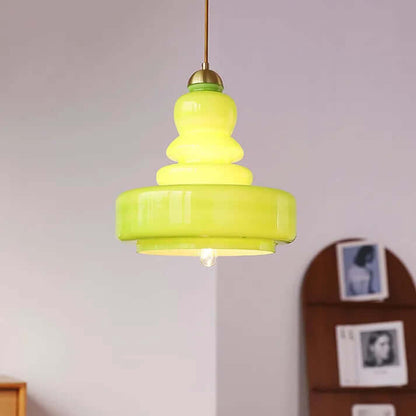 Elegant Kalebasformet Glas Pendellampe