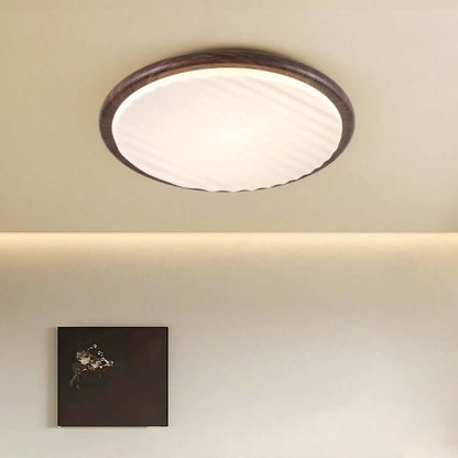 LED Loftlampe Rund Trædesign - Soveværelse