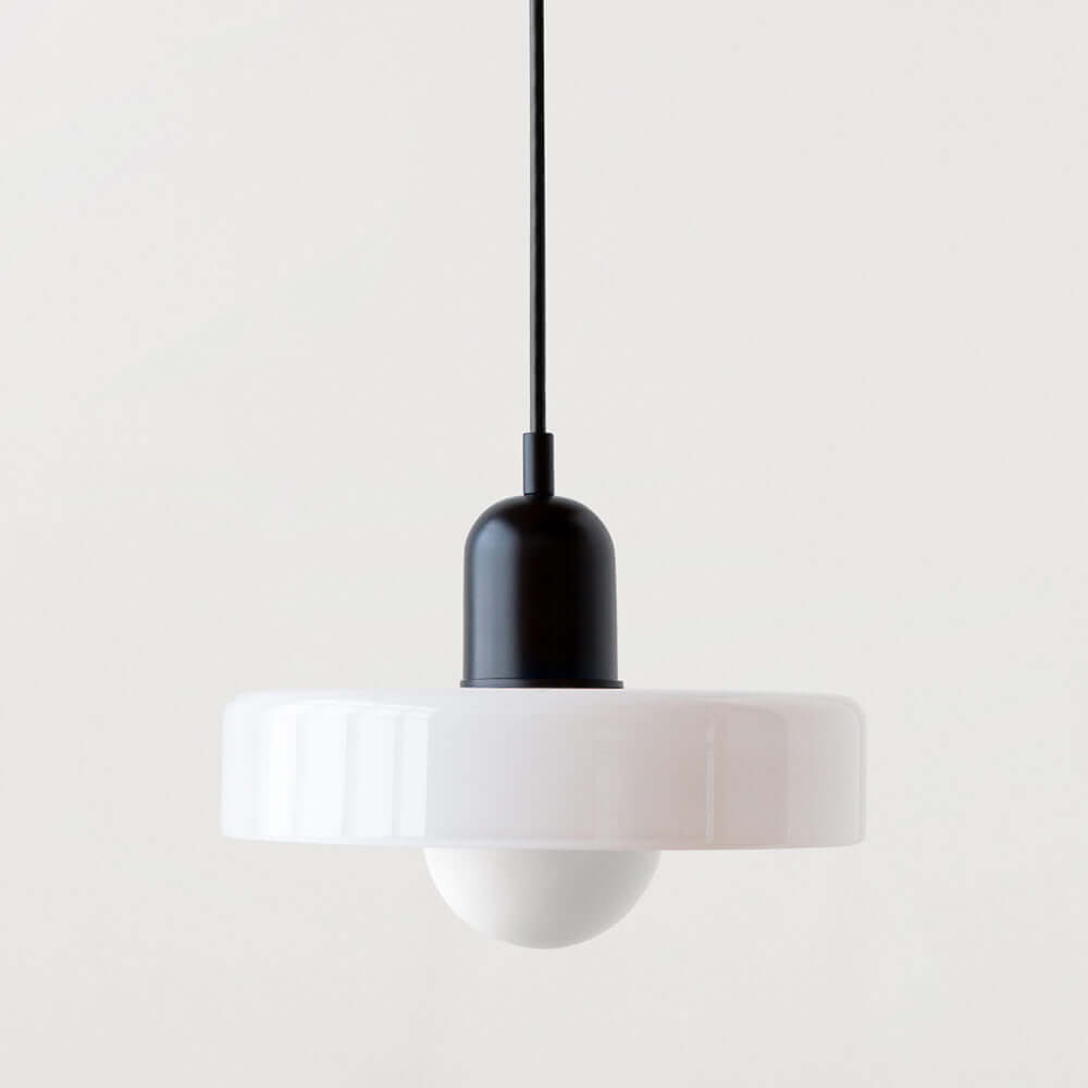 Farvet Glas Pendellampe - Bauhaus Design