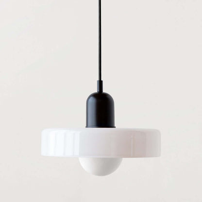 Farvet Glas Pendellampe - Bauhaus Design
