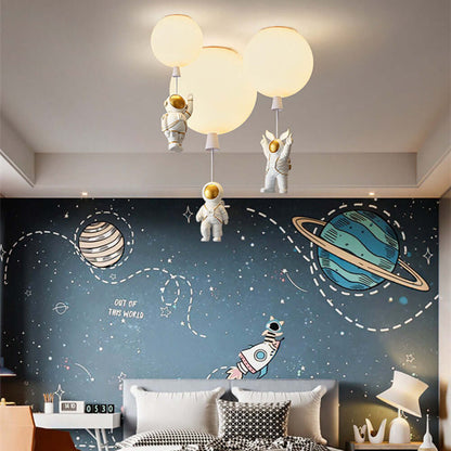 Moderne Måne Astronaut LED Loftslampe