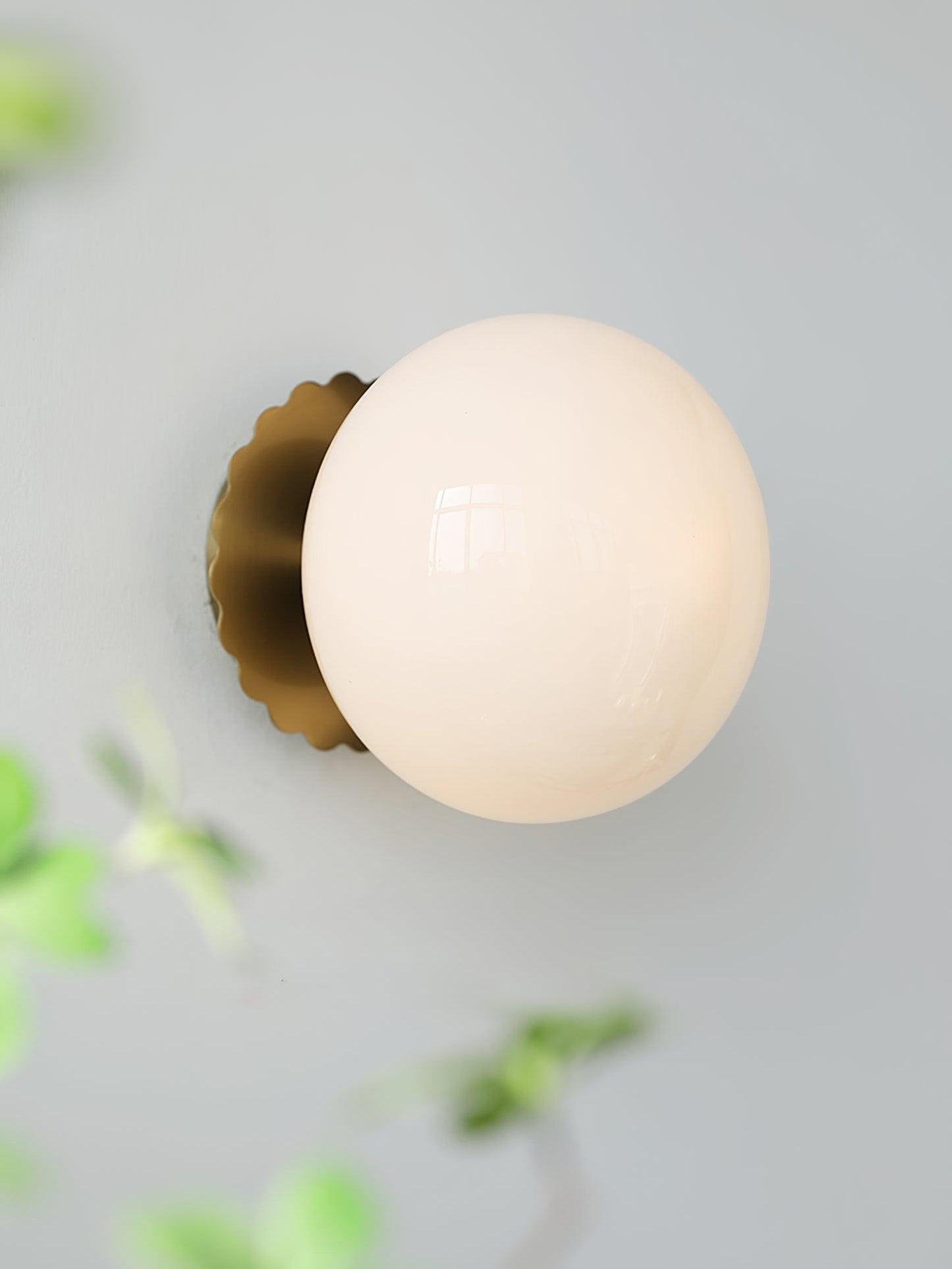 Elegant Væglampe i Glas og Metal - 20cm