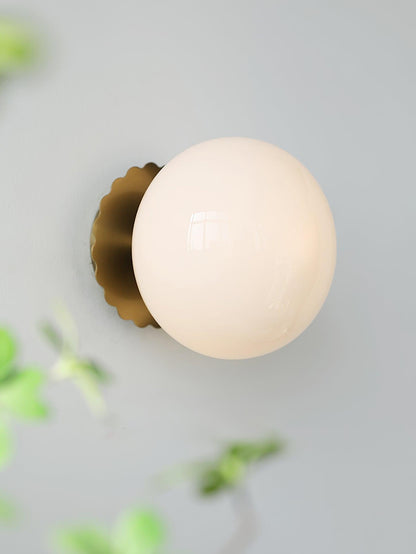 Elegant Væglampe i Glas og Metal - 20cm