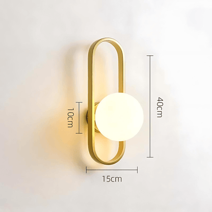 Elegant LED Væglampe m/ Matteret Glas - 40cm