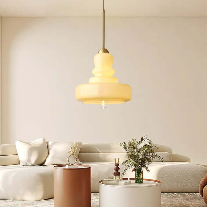 Elegant Kalebasformet Glas Pendellampe