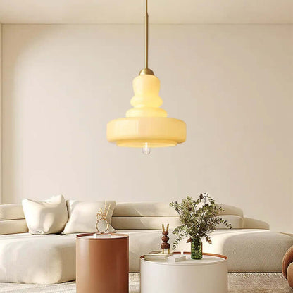 Elegant Kalebasformet Glas Pendellampe