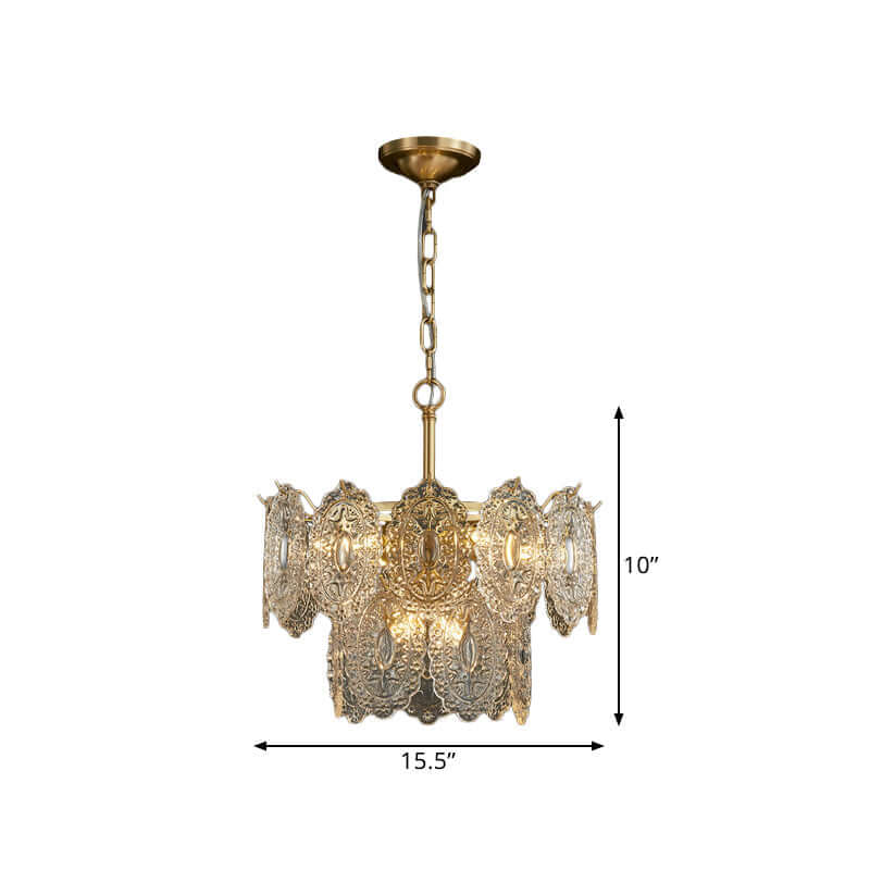 Krystal lysekrone, 5/7 hoveder, elegant design