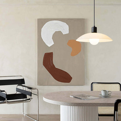 Minimalistisk hvid glas pendel