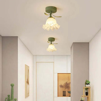 Tiffany Blomster Loftslampe i Mini Format