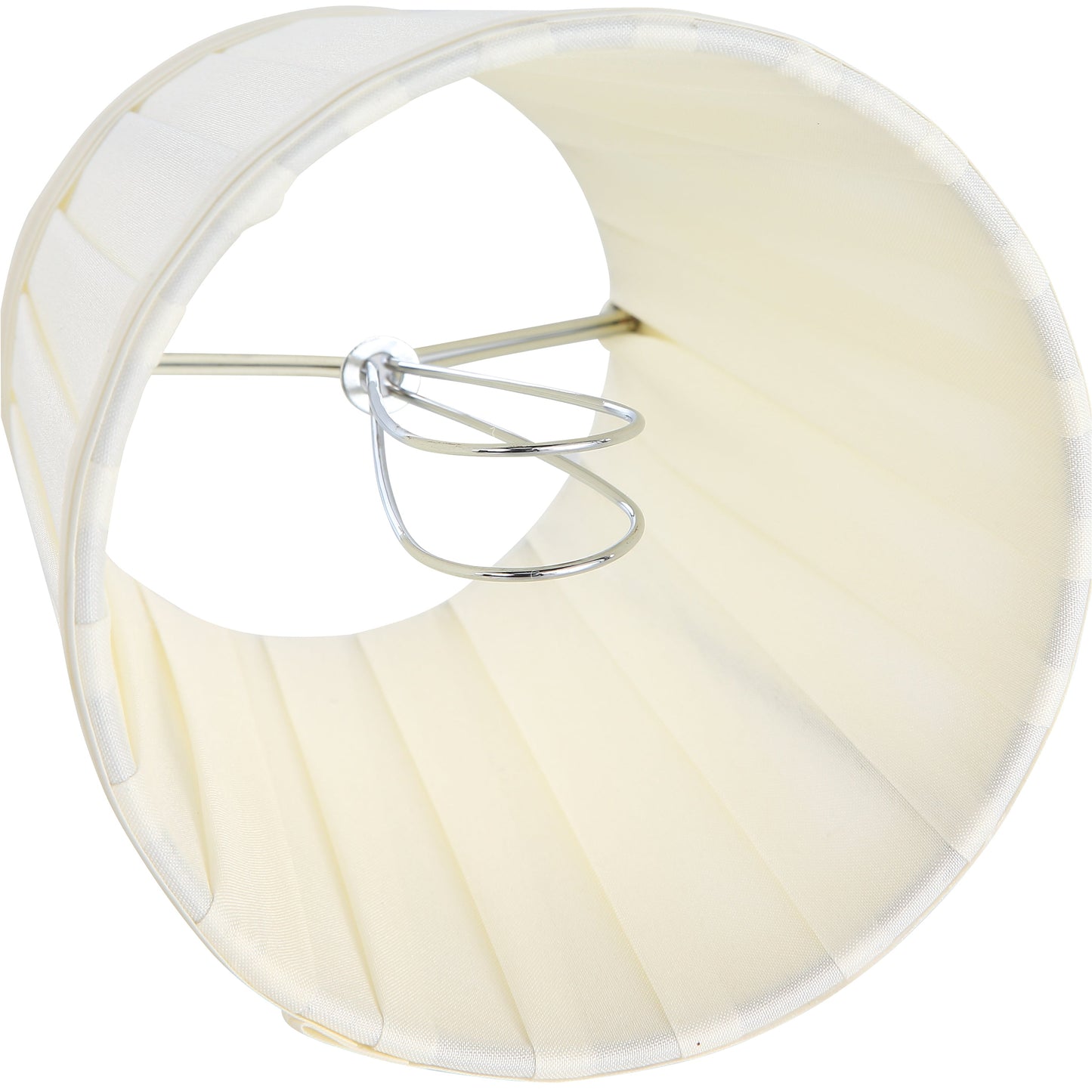 "Cremet hvid lysekrone lampeskærm i trapezdesign, ideel til væglamper; tilføjer elegance og varm lysfordeling."