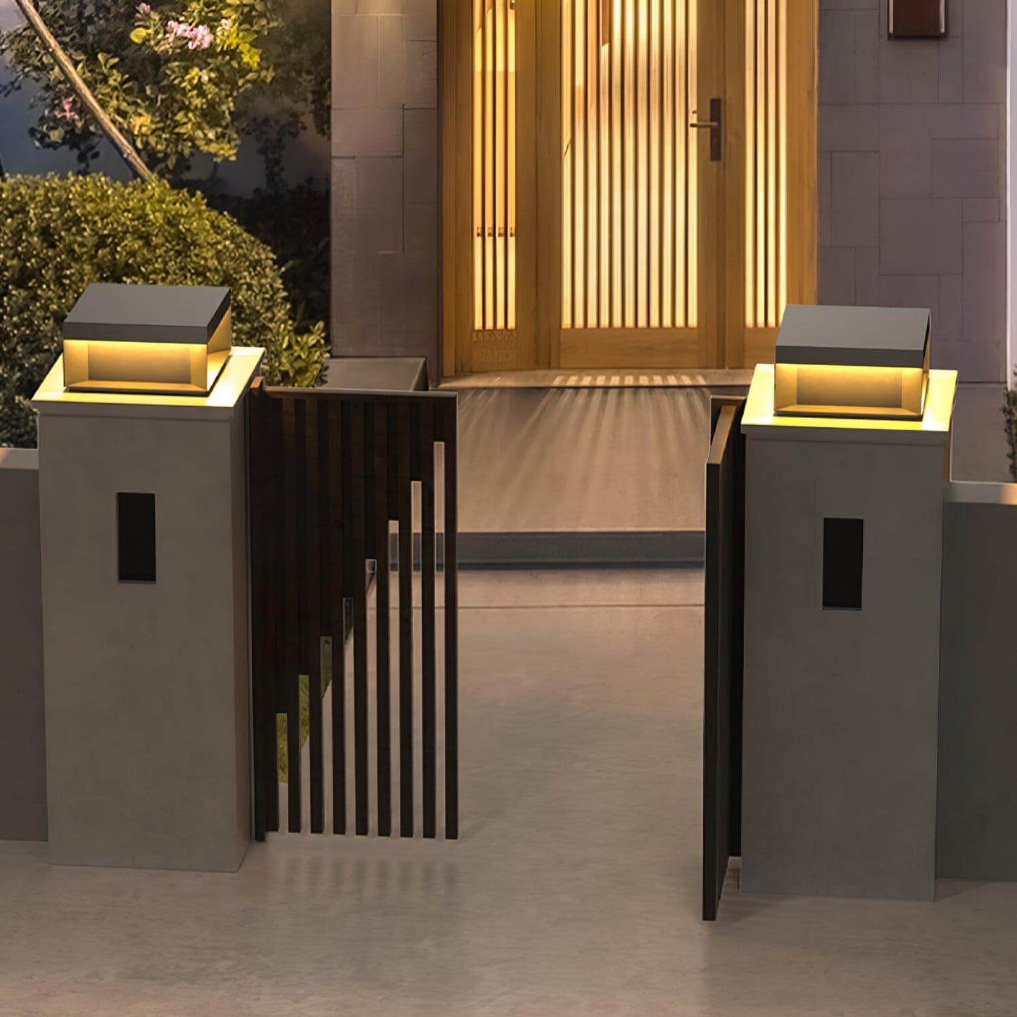 Udendørs LED Stolpelampe med Solenergi