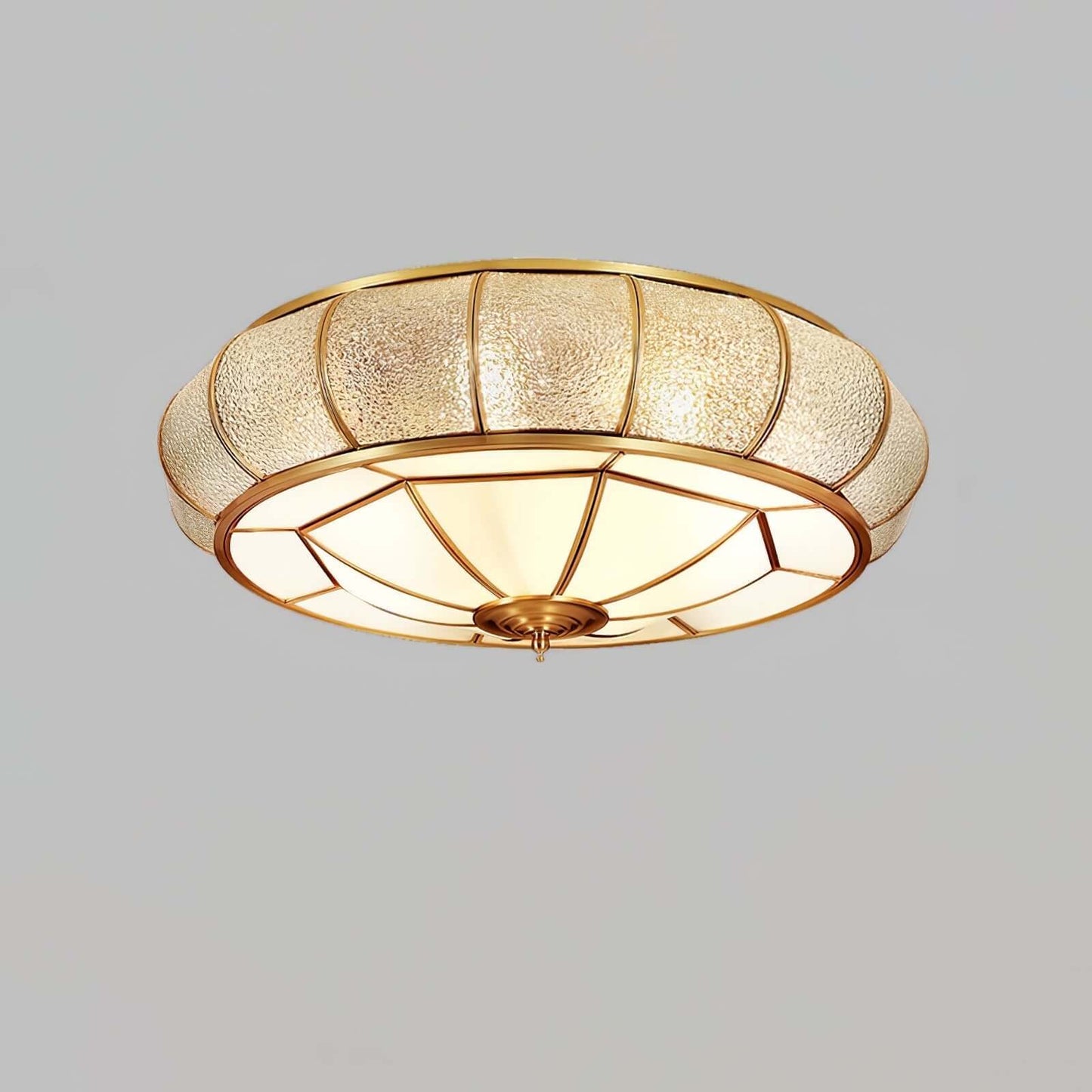 Loftslampe i Tekstureret Glas