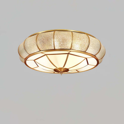 Loftslampe i Tekstureret Glas