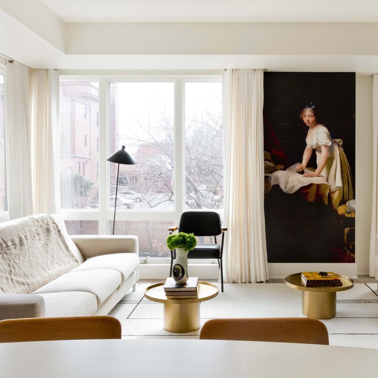 Justerbar 3-armet gulvlampe i metal