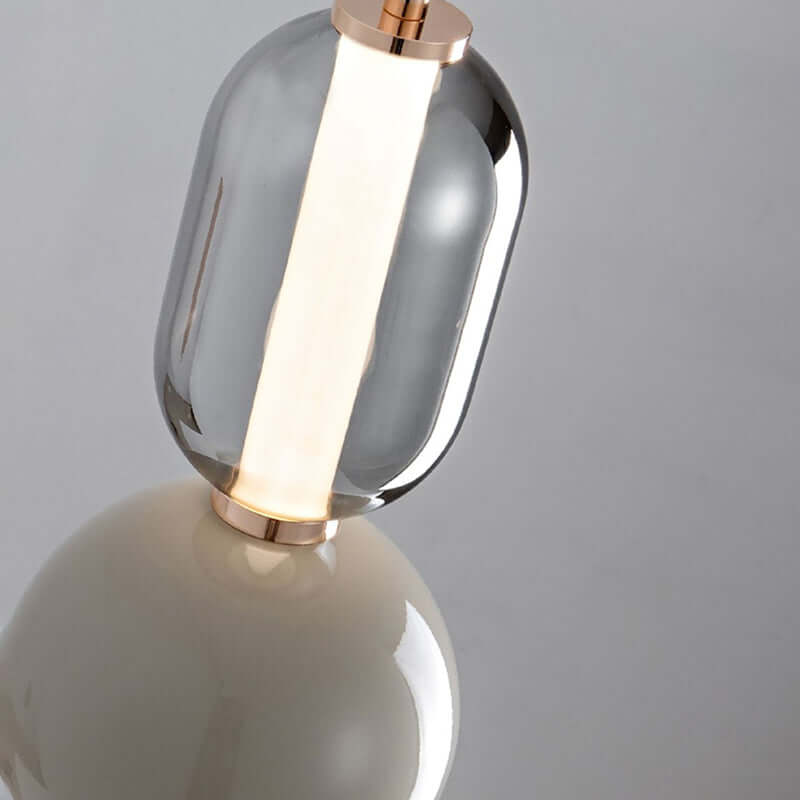 Elegant Pendel i Jern og Glas - 15cm
