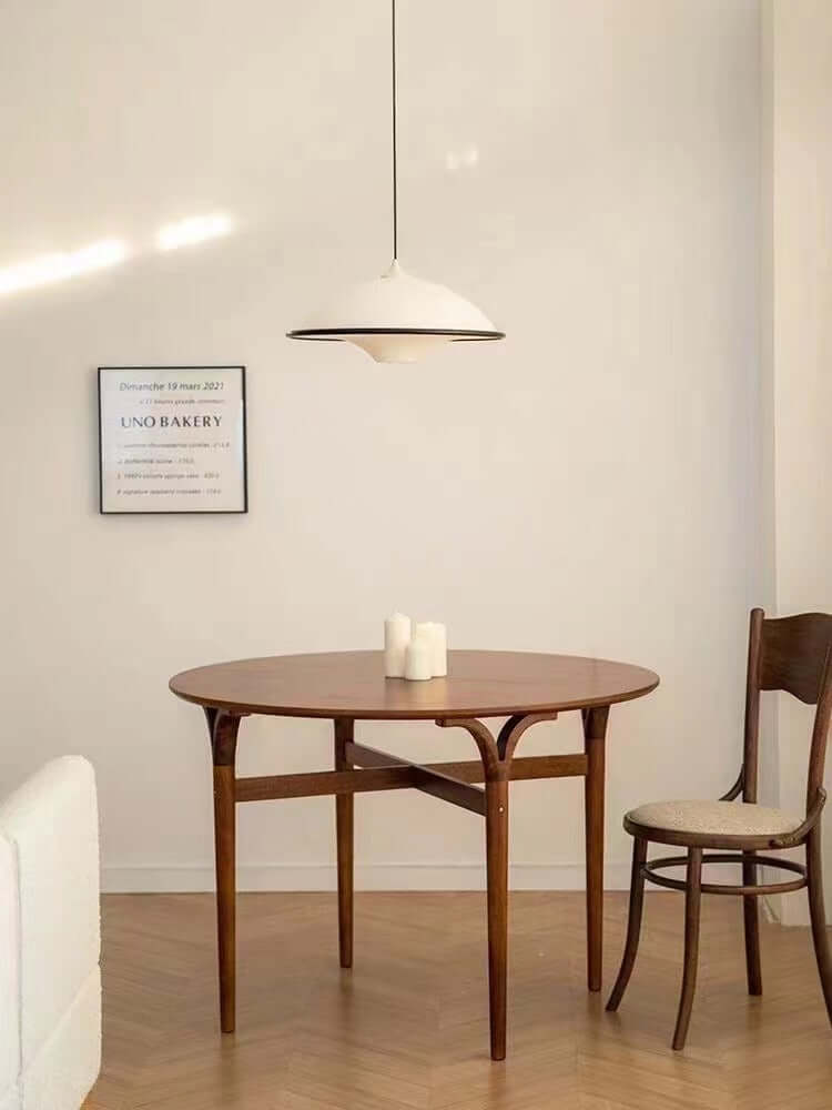 Moderne UFO Pendellampe i Akryl & Metal - Ø45cm