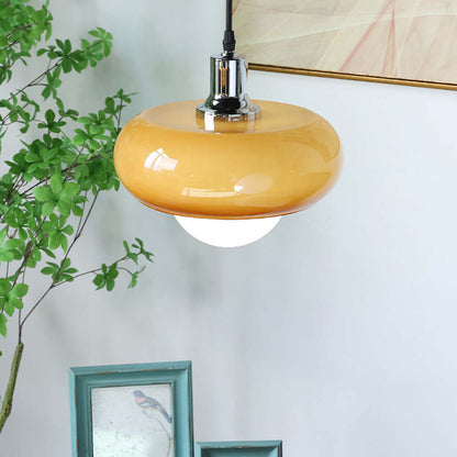 Elegant Kaffe-Glas Pendellampe - Modern Design