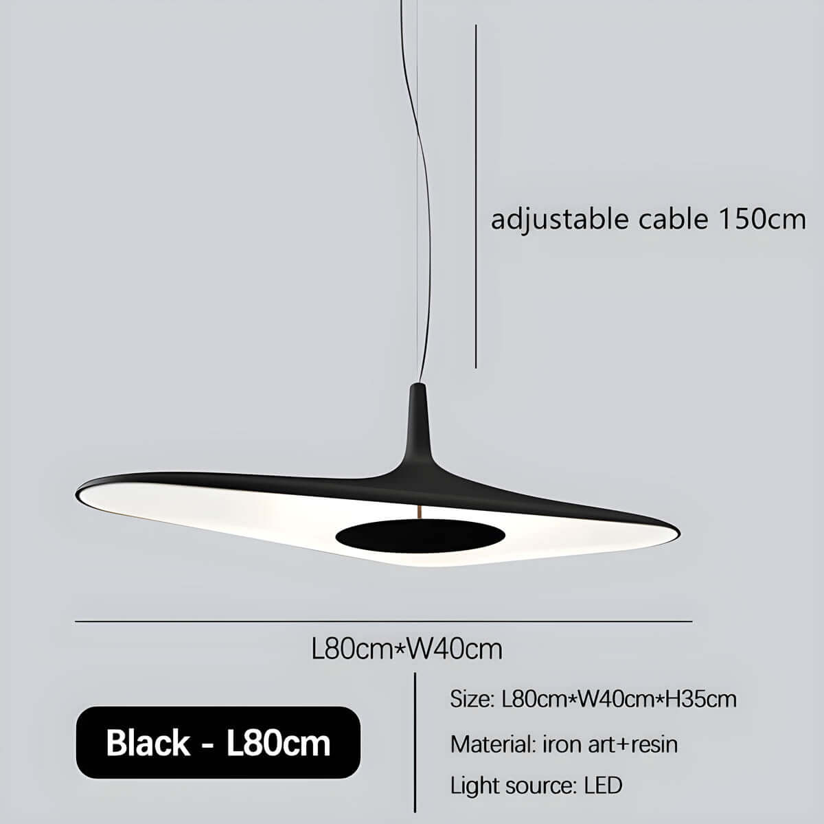 Designer Pendellampe 60/80cm - Unik Harpikslampe