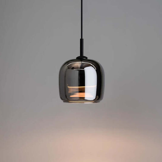 Elegant Sort Glas Pendellampe