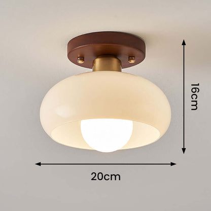 Vintage Hvid Lille Loftslampe