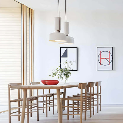Geometrisk Pendellampe i Sort, Hvid & Grå