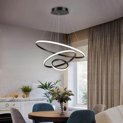 Moderne LED Loftslampe med 3 Ringe, Dæmpbar