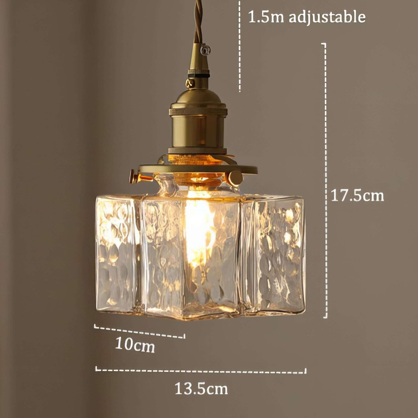 Elegant Retro Glas Hængelampe - 3 Størrelser
