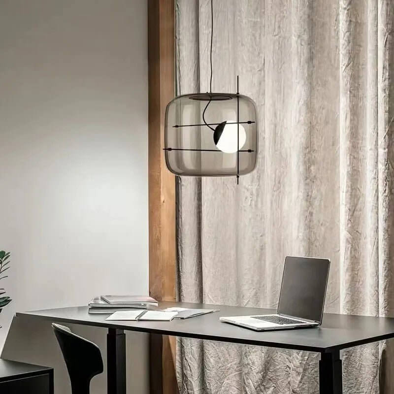 Elegant Glas Pendellampe - 30cm