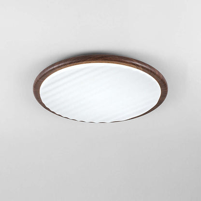 LED Loftlampe Rund Trædesign - Soveværelse
