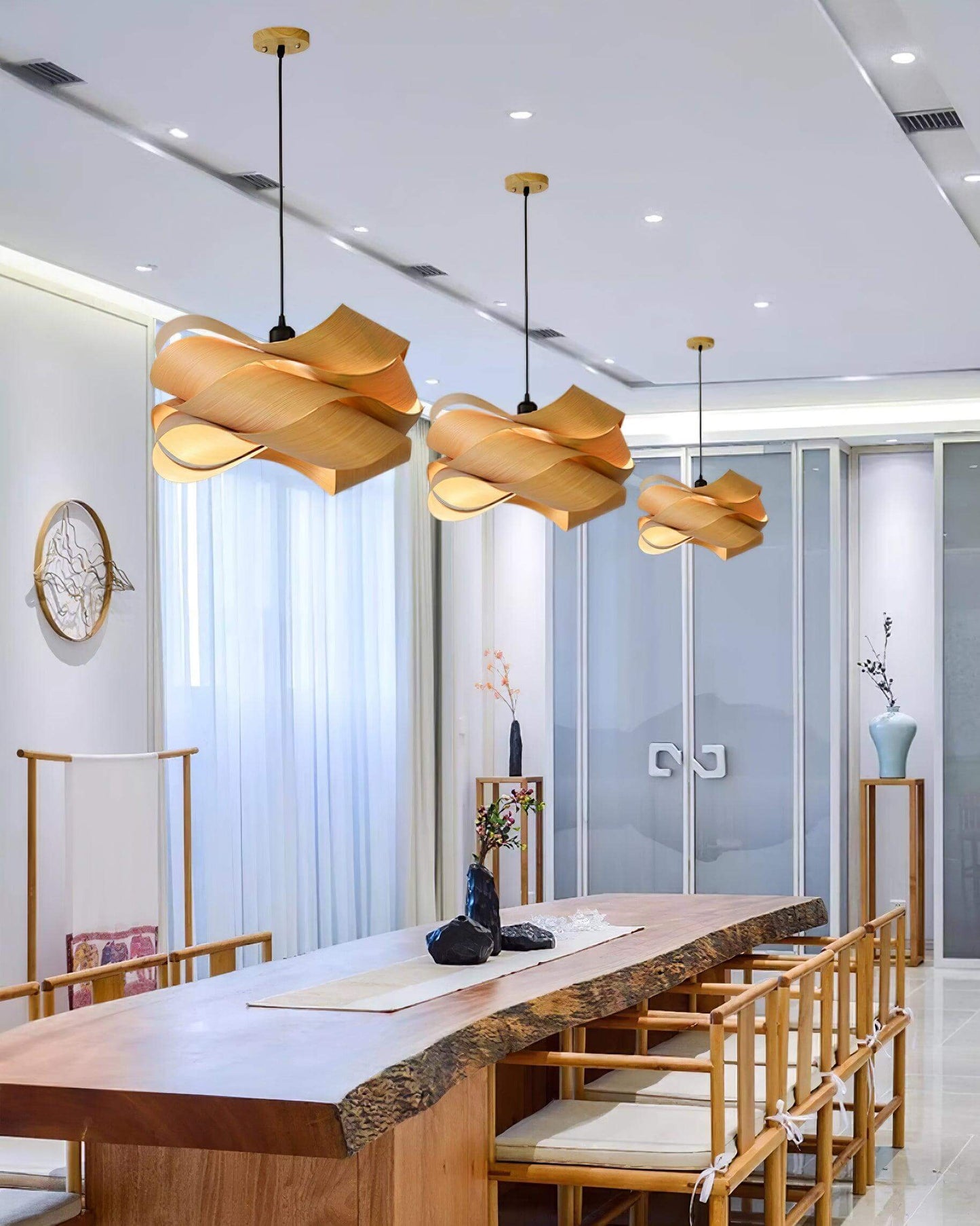 Elegant Træ Pendellampe | Moderne Design